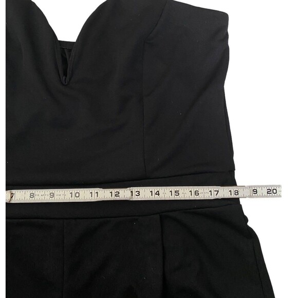 TOTO Collection Black Bandeau Jumpsuit Romper Plus Size 3X Tapered Leg Elegant - Picture 6 of 11